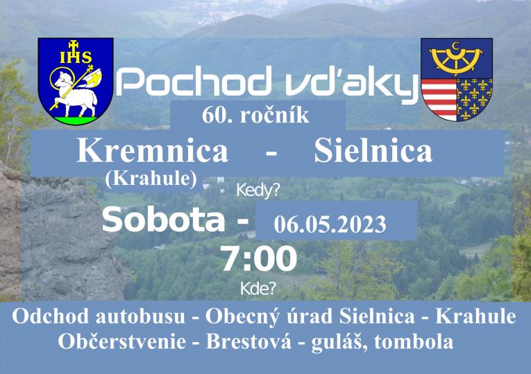 Pochod vďaky Kremnica - Sielnica 2023